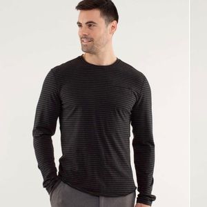 Lululemon 5 Year Basic Long Sleeve Heathered Black